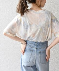 SHIPS / シップス カットソー | ドローイングプリントシアーカット