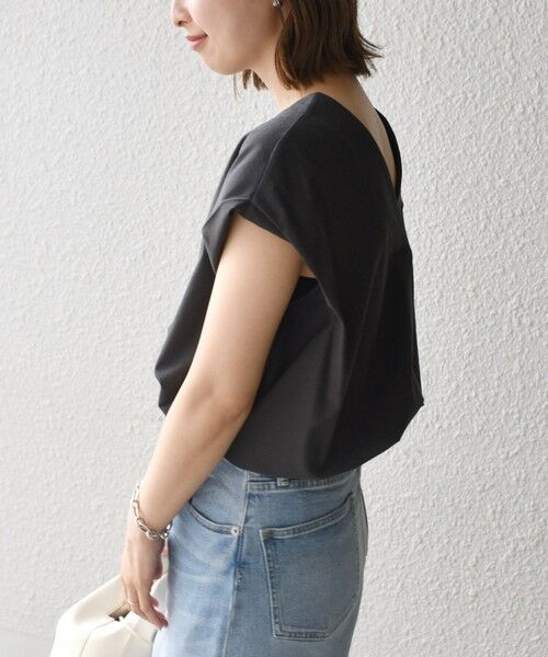 SHIPS / シップス カットソー | PrimaryNavyLabel:2WAYコットンクレアツイルノースリーブ | 詳細15