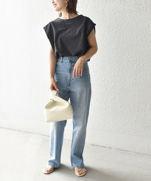 SHIPS / シップス カットソー | PrimaryNavyLabel:2WAYコットンクレアツイルノースリーブ | 詳細17