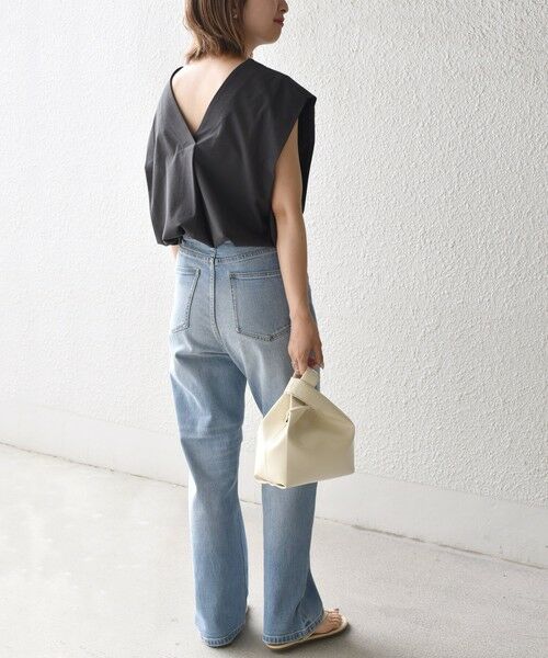 SHIPS / シップス カットソー | PrimaryNavyLabel:2WAYコットンクレアツイルノースリーブ | 詳細20