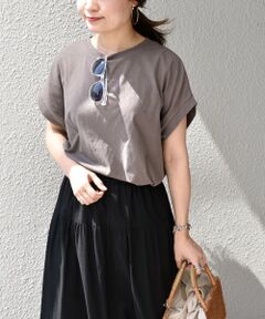 SHIPS / シップス カットソー | 〈汗染み防止/接触冷感〉 ニュアンスカラーノースリーブカット