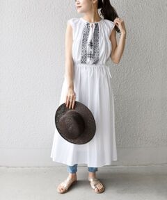 SHIPS / シップス ミニ丈・ひざ丈ワンピース | 刺繍ワンピース◇