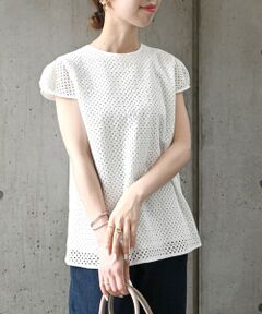 SHIPS / シップス シャツ・ブラウス | SHIPS any:〈ウォッシャブル〉アイレット レース フレンチスリーブ パフ シャツ2