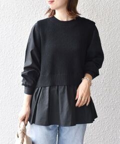 SHIPS / シップス ニット・セーター | 〈手洗い可能〉ベスト×ブラウス　ロングスリーブプルオーバー◇