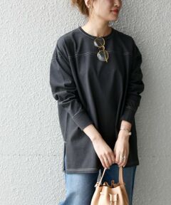 SHIPS / シップス カットソー | SHIPS any:〈ウォッシャブル〉フットボール ロングスリーブ TEE
