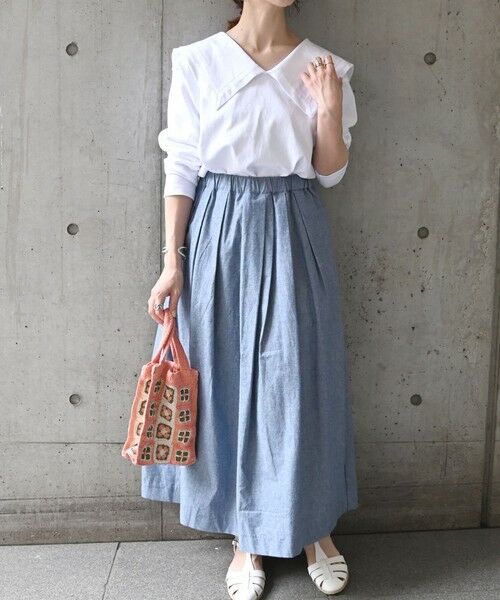 SHIPS / シップス カットソー | SHIPS any:〈ウォッシャブル〉ビックカラー ロングスリーブ TEE | 詳細9