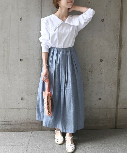 SHIPS / シップス カットソー | SHIPS any:〈ウォッシャブル〉ビックカラー ロングスリーブ TEE | 詳細10