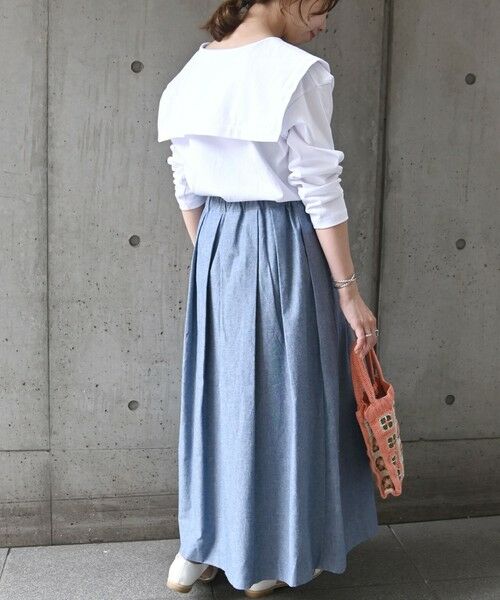 SHIPS / シップス カットソー | SHIPS any:〈ウォッシャブル〉ビックカラー ロングスリーブ TEE | 詳細12