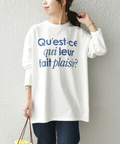 SHIPS any:〈ウォッシャブル〉COMFY ロゴ ロングスリーブ TEE