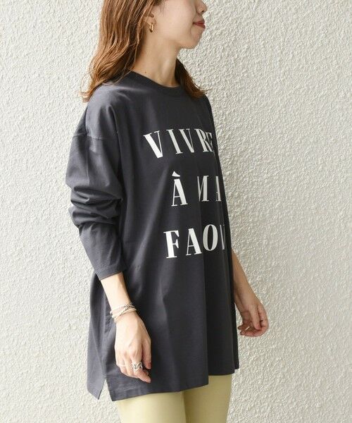 SHIPS for women / シップスウィメン カットソー | SHIPS any:〈ウォッシャブル〉COMFY ロゴ ロングスリーブ TEE | 詳細4