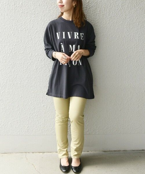 SHIPS for women / シップスウィメン カットソー | SHIPS any:〈ウォッシャブル〉COMFY ロゴ ロングスリーブ TEE | 詳細5