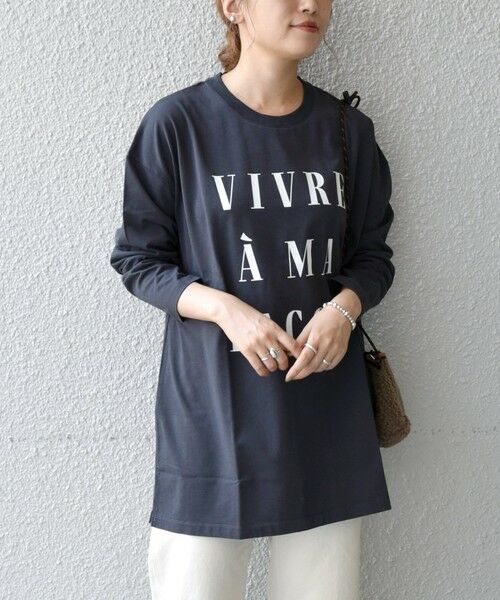 SHIPS for women / シップスウィメン カットソー | SHIPS any:〈ウォッシャブル〉COMFY ロゴ ロングスリーブ TEE | 詳細6