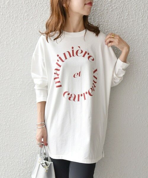 SHIPS for women / シップスウィメン カットソー | SHIPS any:〈ウォッシャブル〉COMFY ロゴ ロングスリーブ TEE | 詳細19