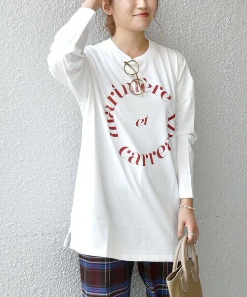 SHIPS for women / シップスウィメン カットソー | SHIPS any:〈ウォッシャブル〉COMFY ロゴ ロングスリーブ TEE | 詳細21