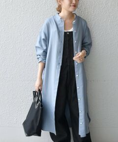 SHIPS / シップス ロング・マキシ丈ワンピース | SHIPS any:〈ウォッシャブル〉ソフト パフ シャツ ワンピース