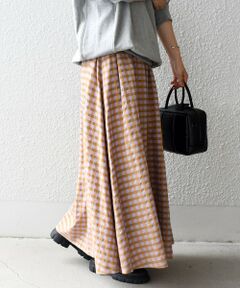 SHIPS / シップス ロング・マキシ丈スカート | 【WEB限定】〈手洗い可能〉バリエーションギンガムチェックスカート◇
