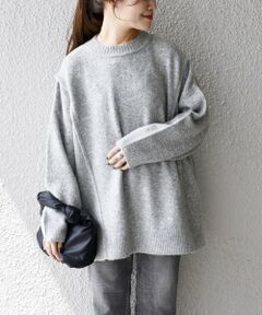 【WEB限定】〈手洗い可能〉ボックススリットニット◇