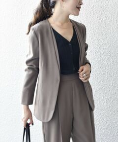 SHIPS / シップス ノーカラージャケット | ウールライクジャケット◇