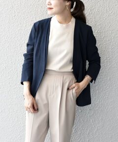 SHIPS / シップス ノーカラージャケット | ウールライクジャケット◇