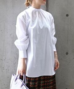 SHIPS / シップス シャツ・ブラウス | SHIPS any:〈抗菌防臭〉オーガニック RENU スタンドカラー ギャザー シャツ