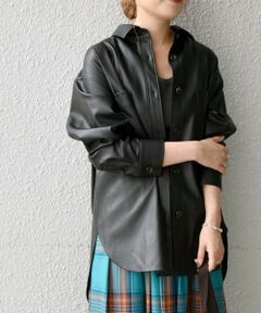 SHIPS / シップス シャツ・ブラウス | SHIPS any: BARTOLOZZI フェイク レザー オーバー シャツ