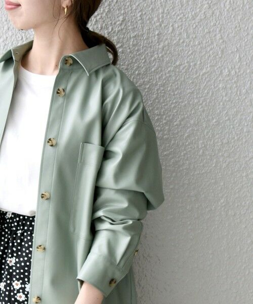 SHIPS / シップス シャツ・ブラウス | SHIPS any: BARTOLOZZI フェイク レザー オーバー シャツ | 詳細22