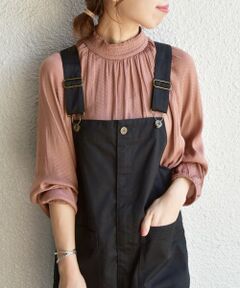 SHIPS / シップス シャツ・ブラウス | SHIPS any:〈ウォッシャブル〉ドット ジャカード ネック ギャザー ブラウス