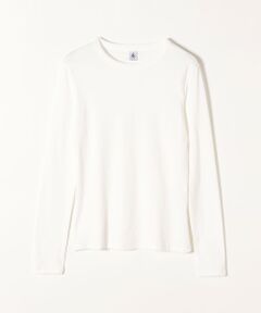 PETIT BATEAU:ロングスリーブ クルーネックTシャツ