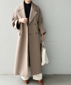 SHIPS / シップス その他アウター | SHIPS any: ノンミュールジングウール オーバー ラペル ダブル ロングコート