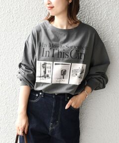 81BRANCA:ラウンドへム ロングスリーブTEE