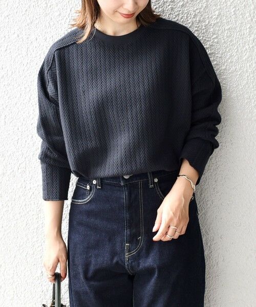 SHIPS / シップス その他トップス | ヘリンボーンバックショルダー切替プルオーバー | 詳細18