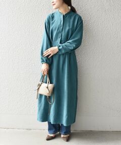 SHIPS / シップス ロング・マキシ丈ワンピース | 〈手洗い可能〉フェイクスエードワンピース