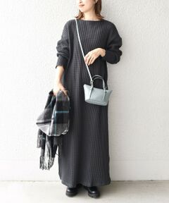 SHIPS / シップス ミニ丈・ひざ丈ワンピース | 【WEB限定】2WAYビッグワッフルワンピース◇