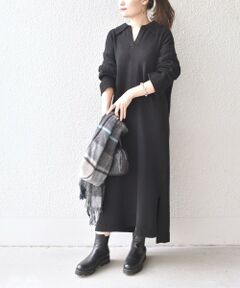 【WEB限定】襟付きスキッパーニットワンピース◇