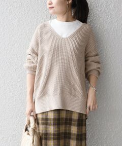 【WEB限定】〈手洗い可能〉スキッパーニット×ロンTセット 21FW◇