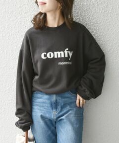 【SHIPS any別注】MONMIMI:〈ウォッシャブル〉comfyプリント スウェット