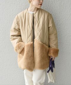 SHIPS / シップス その他アウター | 【SHIPS any別注】SUNNY SPORTS:〈ウォッシャブル〉ボア コンビ キルティング コート