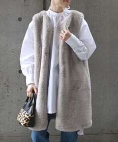 SHIPS / シップス ベスト | SEADRAKE: フェイク ファー ジレ