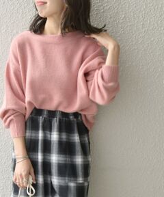 SHIPS / シップス ニット・セーター | SHIPS any: ファーリー ニット ボートネック プルオーバー