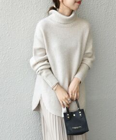 SHIPS / シップス ニット・セーター | SHIPS any: ファーリー ニット ラウンドヘム タートルネック プルオーバー