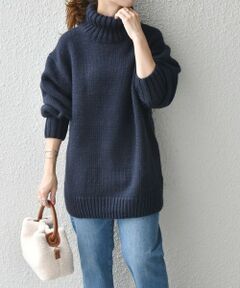 SHIPS / シップス ニット・セーター | SHIPS any: ハンドライク タートルネック ニット プルオーバー