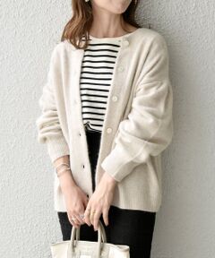 SHIPS / シップス カーディガン・ボレロ | SHIPS any: ファーリー ニット タック パフスリーブ カーディガン