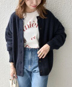 SHIPS / シップス カーディガン・ボレロ | SHIPS any: ファーリー ニット タック パフスリーブ カーディガン