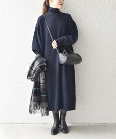 SHIPS / シップス ロング・マキシ丈ワンピース | 〈手洗い可能〉7Gウールカシミヤワンピース◇