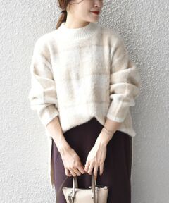 【WEB限定】〈手洗い可能〉ジャガードバリエーションニット◆