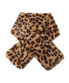 SHIPS / シップス マフラー・ショール・スヌード・ストール | Primary NavyLabel:フェイクファーレオパードティペット