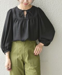 SHIPS / シップス シャツ・ブラウス | SHIPS any:〈ウォッシャブル〉ヨーク ギャザー リボン ブラウス