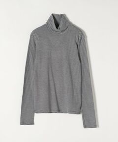 PETIT BATEAU:〈ウォッシャブル〉ボーダー タートル ネック ロングスリーブ TEE