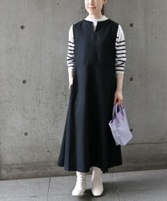 SHIPS / シップス ロング・マキシ丈ワンピース | SHIPS any:〈ウォッシャブル〉ウールライク ジャンパースカート