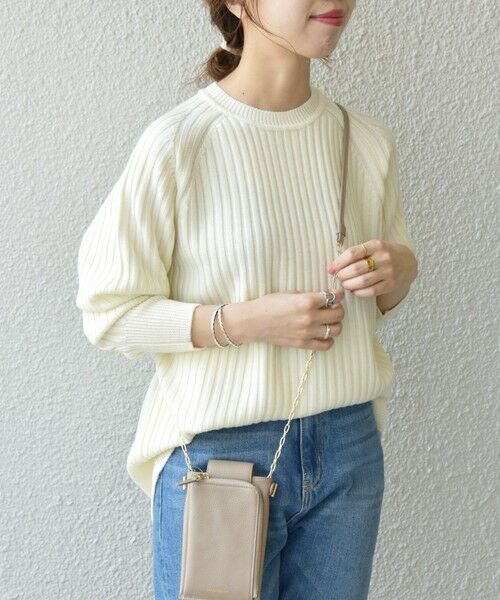 SHIPS / シップス ニット・セーター | SHIPS any: ワイドリブ ウール ラグランスリーブ プルオーバー | 詳細3